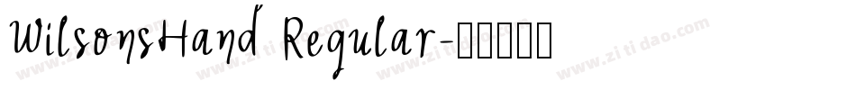 WilsonsHand Regular字体转换